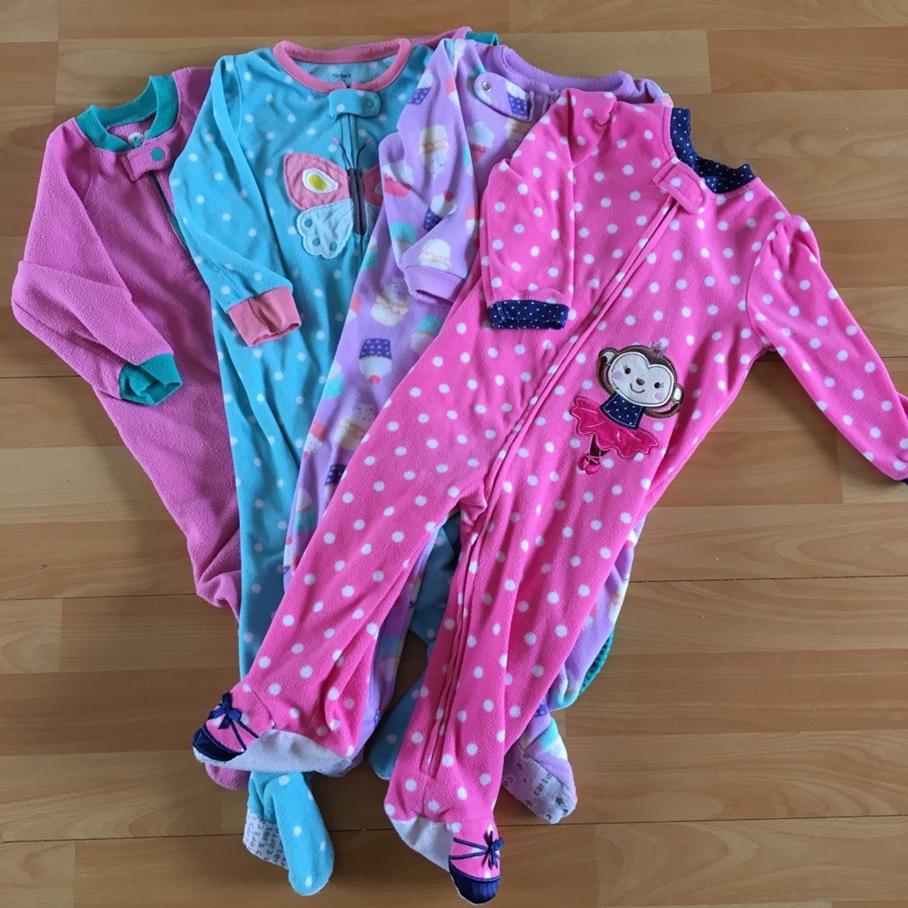 4 Lot Bundle, 18 month infant sleeper pajamas lot